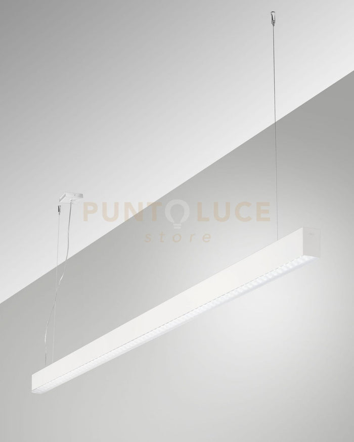 MILLET SOSPENSIONE BIANCA  3000K 3380LM 23W PRISMATIC DIMMERABILE DALI IP40 100CM