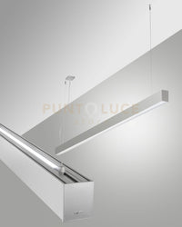 MILLET SOSPENSIONE DOPPIA EMISSIONE ALLUMINIO A LED 3000K 3380+1290LM 23W- 15W PRISMATIC DIMMERABILE DALI IP40 MT
