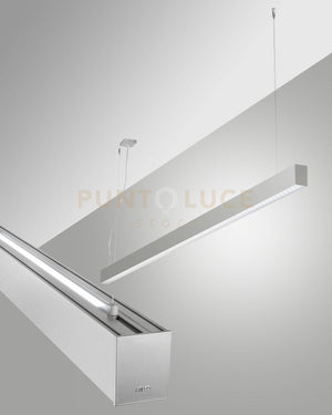 MILLET SOSPENSIONE DOPPIA EMISSIONE ALLUMINIO A LED 3000K 3380+1290LM 23W- 15W PRISMATIC DIMMERABILE DALI IP40 MT