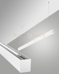 MILLET SOSPENSIONE DOPPIA EMISSIONE BIANCA A LED 4000K 3580+1440LM 23W- 15W PRISMATIC DIMMERABILE DALI IP40 MT