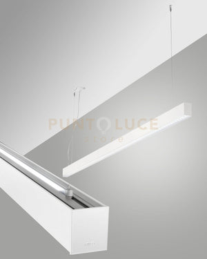 MILLET SOSPENSIONE DOPPIA EMISSIONE BIANCA A LED 4000K 3580+1440LM 23W- 15W PRISMATIC DIMMERABILE DALI IP40 MT