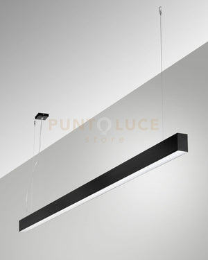 MILLET SOSPENSIONE NERA  3000K 3380LM 23W PRISMATIC ON/OFF IP40 100CM