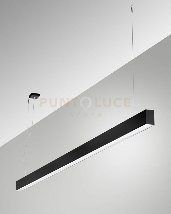 MILLET SOSPENSIONE NERA  3000K 3380LM 23W PRISMATIC ON/OFF IP40 100CM