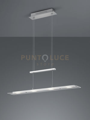 MILOS SOSPENSIONE LED 20W 2200lm, 3000K RETTANGOLARE ACCIAIO L. 80CM