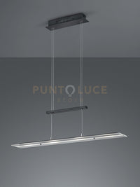 MILOS SOSPENSIONE LED 20W 2200lm, 3000K  RETTANGOLARE NERA L. 80CM