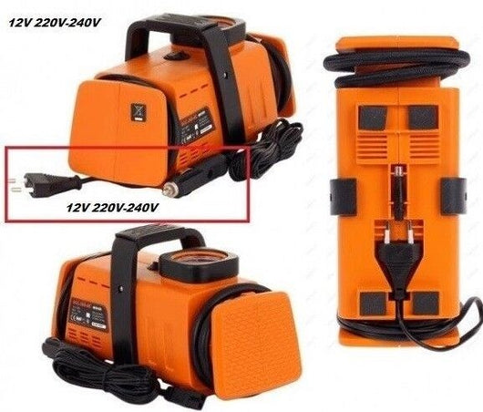 MINI COMPRESSORE PORTATILE CANOTTI AUTO 12V 220V AUTO BICI MOTO DCC-260