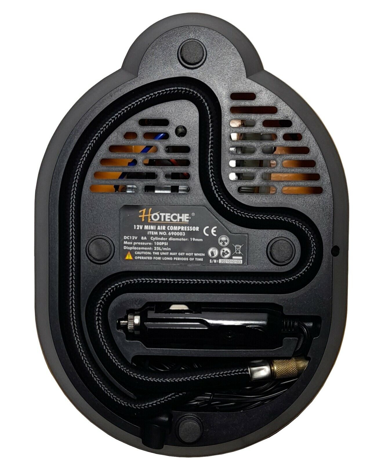 MINI COMPRESSORE PORTATILE CANOTTI AUTO 12V BICI MOTO 100PSI CON TORCIA M.690003