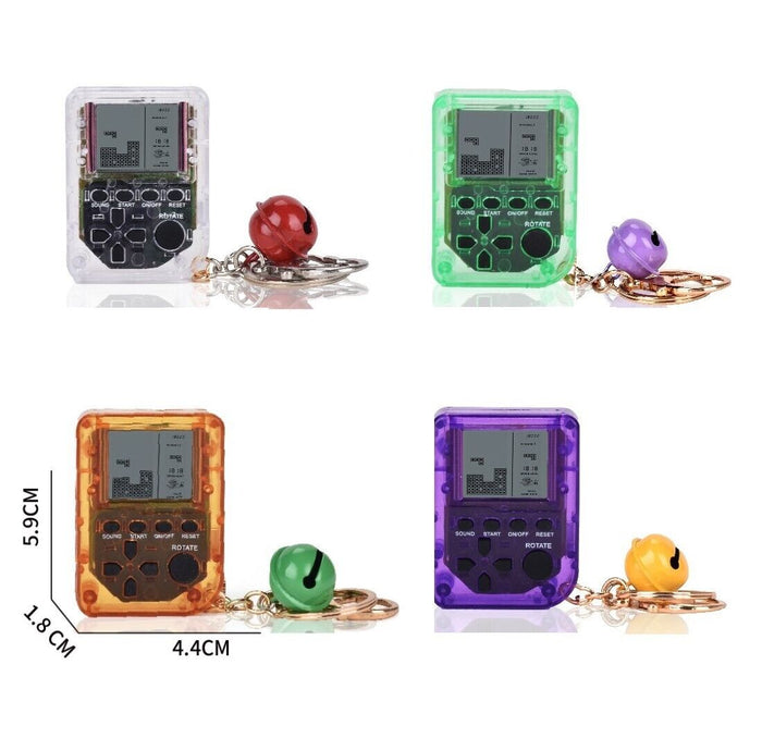 MINI CONSOLE PORTACHIAVI PORTATILE VIDEOGIOCO 23 GIOCHI CLASSICI ART. 216