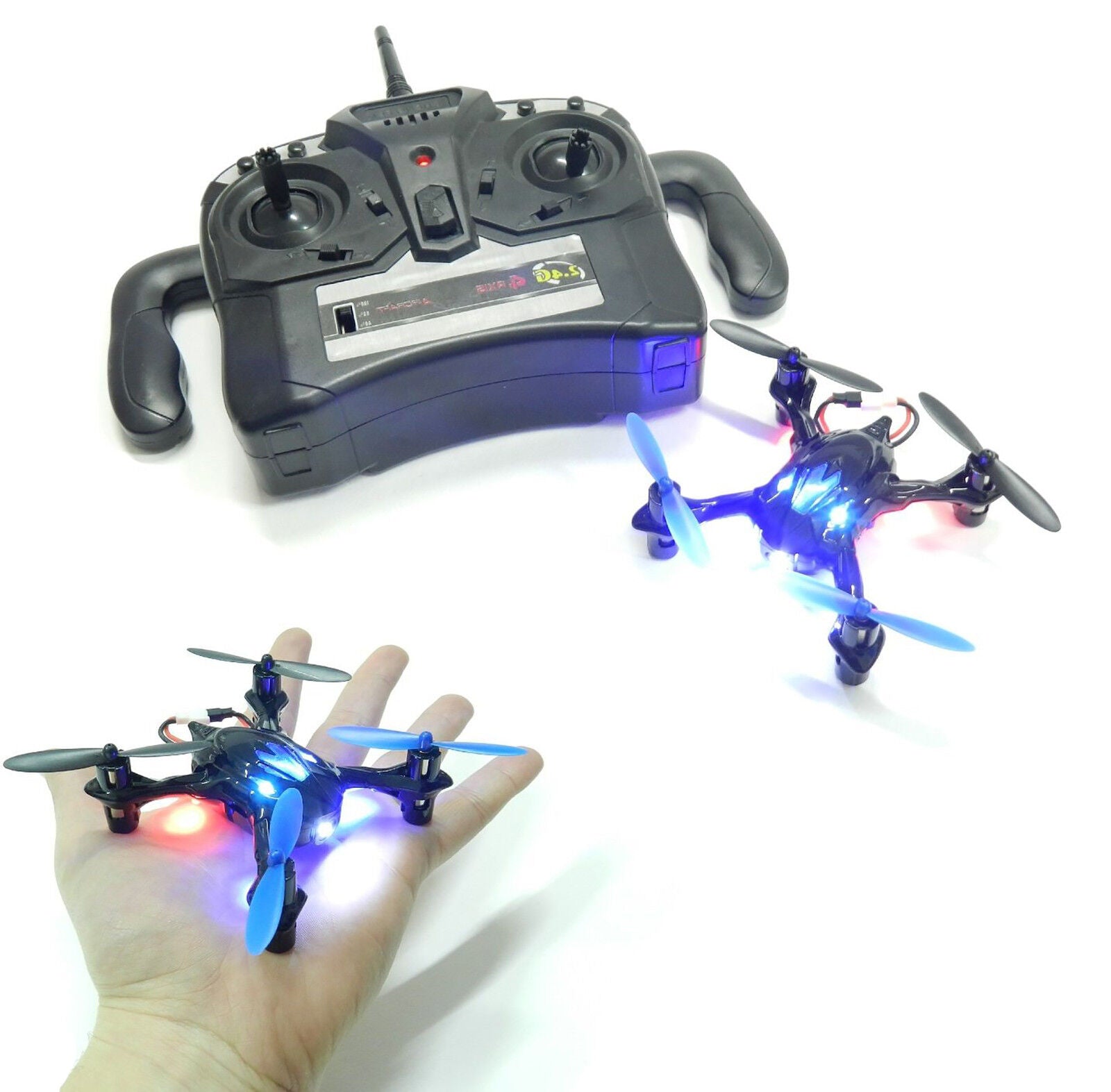 MINI DRONE QUADRICOTTERO TRACKER RADIOCOMANDATO SENSORE DI MOVIMENTO LED 2.4 Ghz