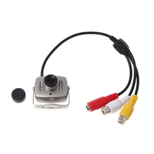 MINI MICRO TELECAMERA CAMERA A COLORI 6 LED IR AUDIO VIDEO MICROFONO STAFFA 208C