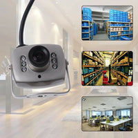 MINI MICRO TELECAMERA CAMERA A COLORI 6 LED IR AUDIO VIDEO MICROFONO STAFFA 208C