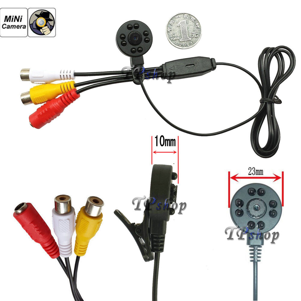MINI TELECAMERA CAMERA SPIA AHD 8 LED CMOS COLORI AUDIO VIDEO CON MICROFONO