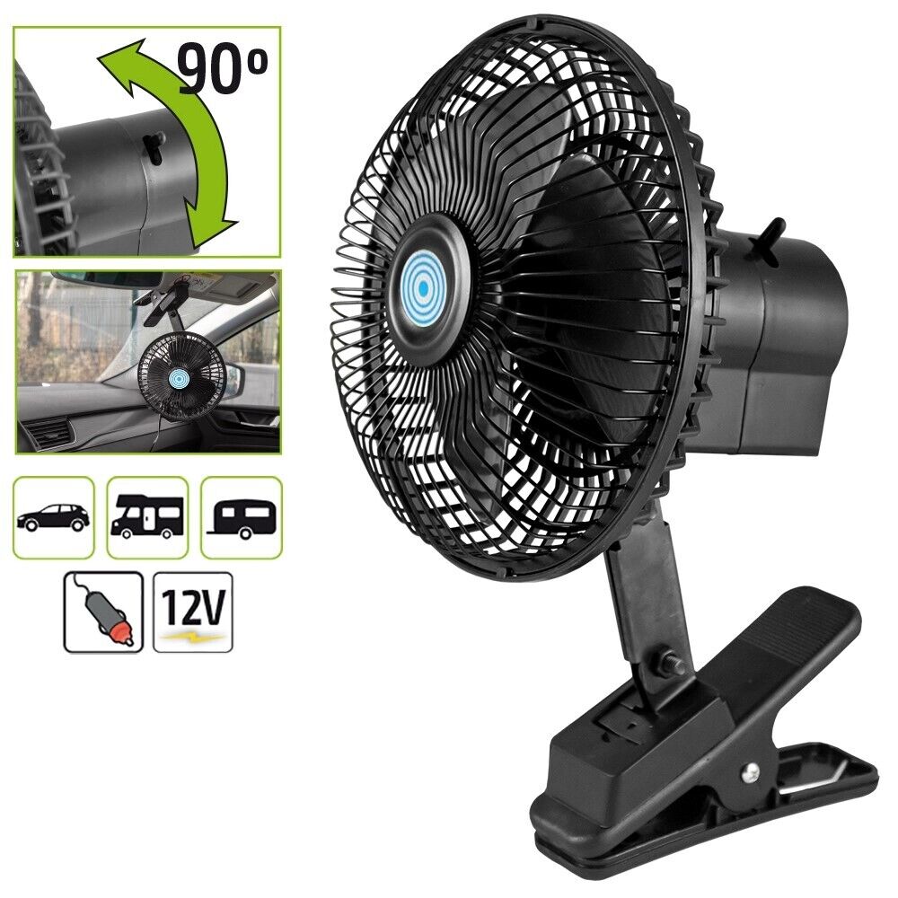 MINI VENTILATORE PORTATILE DA VIAGGIO PER AUTO CAMPER CAMION SUV 12 VOLT 12 V