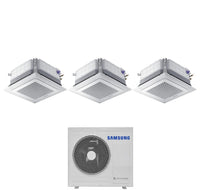 Climatizzatore Condizionatore Samsung Trial Split Inverter Cassetta 4 Vie Mini Windfree 18+18+18 con AJ100TXJ5KG/EU R-32 18000+18000+18000 Wi-Fi Optional con Griglia Inclusa