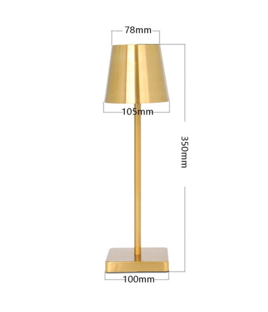 Lampada Da Tavolo A Led Usb Ricaricabile Oro Per Interno Ed Esterno Luce Calda         