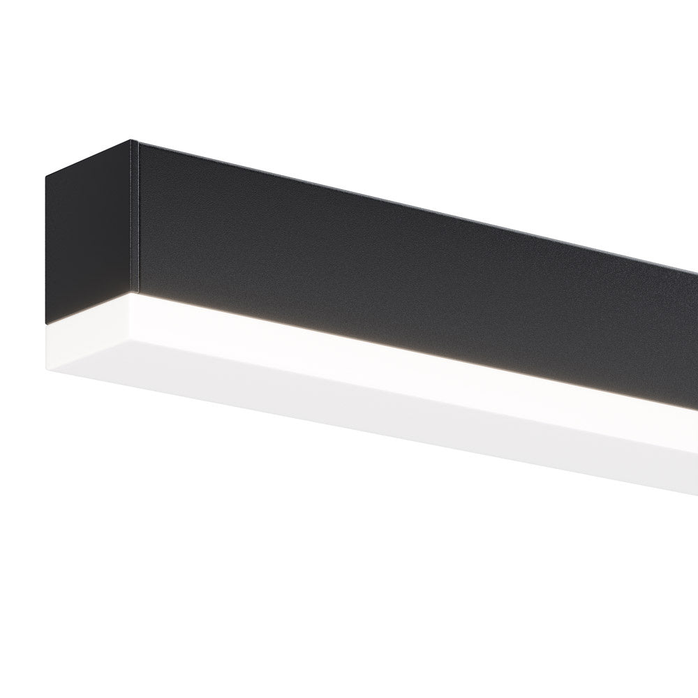 Applique Da Parete Moderno Fichte Metallo Nero Acrilico 1 Luce Led 14W