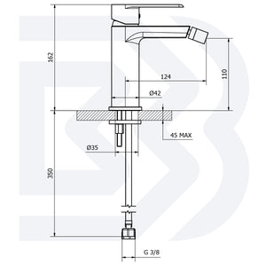 MISCELATORE MONOCOMANDO BIDET JOY CROMO - BIANCHI RUBINETTERIE