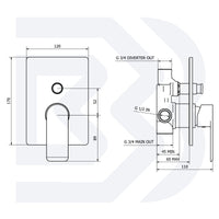 MISCELATORE MONOCOMANDO INCASSO DOCCIA CON DEVIATORE AUTOMATICO A 2 VIE JOY CROMO - BIANCHI RUBINETTERIE