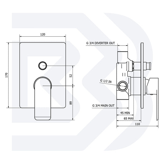 MISCELATORE MONOCOMANDO INCASSO DOCCIA CON DEVIATORE AUTOMATICO A 2 VIE JOY CROMO - BIANCHI RUBINETTERIE