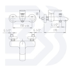 MISCELATORE MONOCOMANDO VASCA ESTERNO CON KIT DOCCIA JOY CROMO - BIANCHI RUBINETTERIE