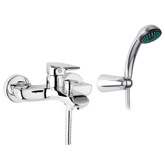 MISCELATORE MONOCOMANDO VASCA ESTERNO CON KIT DOCCIA JOY CROMO - BIANCHI RUBINETTERIE