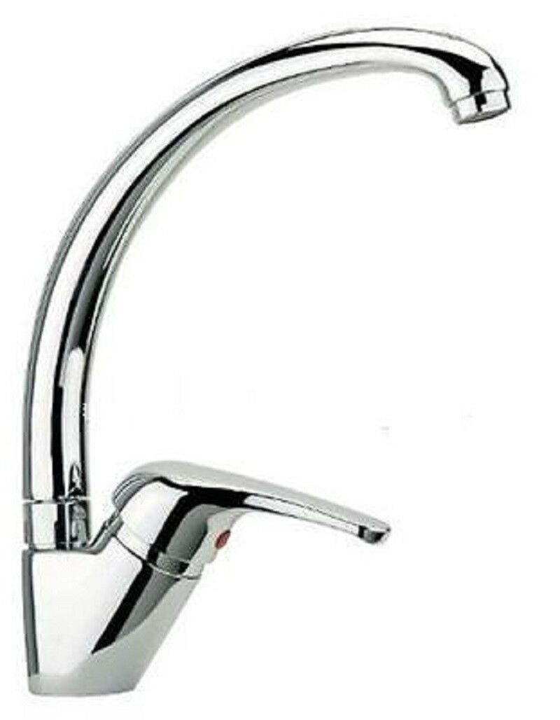 MISCELATORE RUBINETTO MONOCOMANDO LAVABO PER LAVELLO CUCINA CANNA ALTA CROMATO