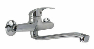 MISCELATORE RUBINETTO MONOCOMANDO LAVELLO CUCINA CANNA ALTA CROMATO MURO 69139