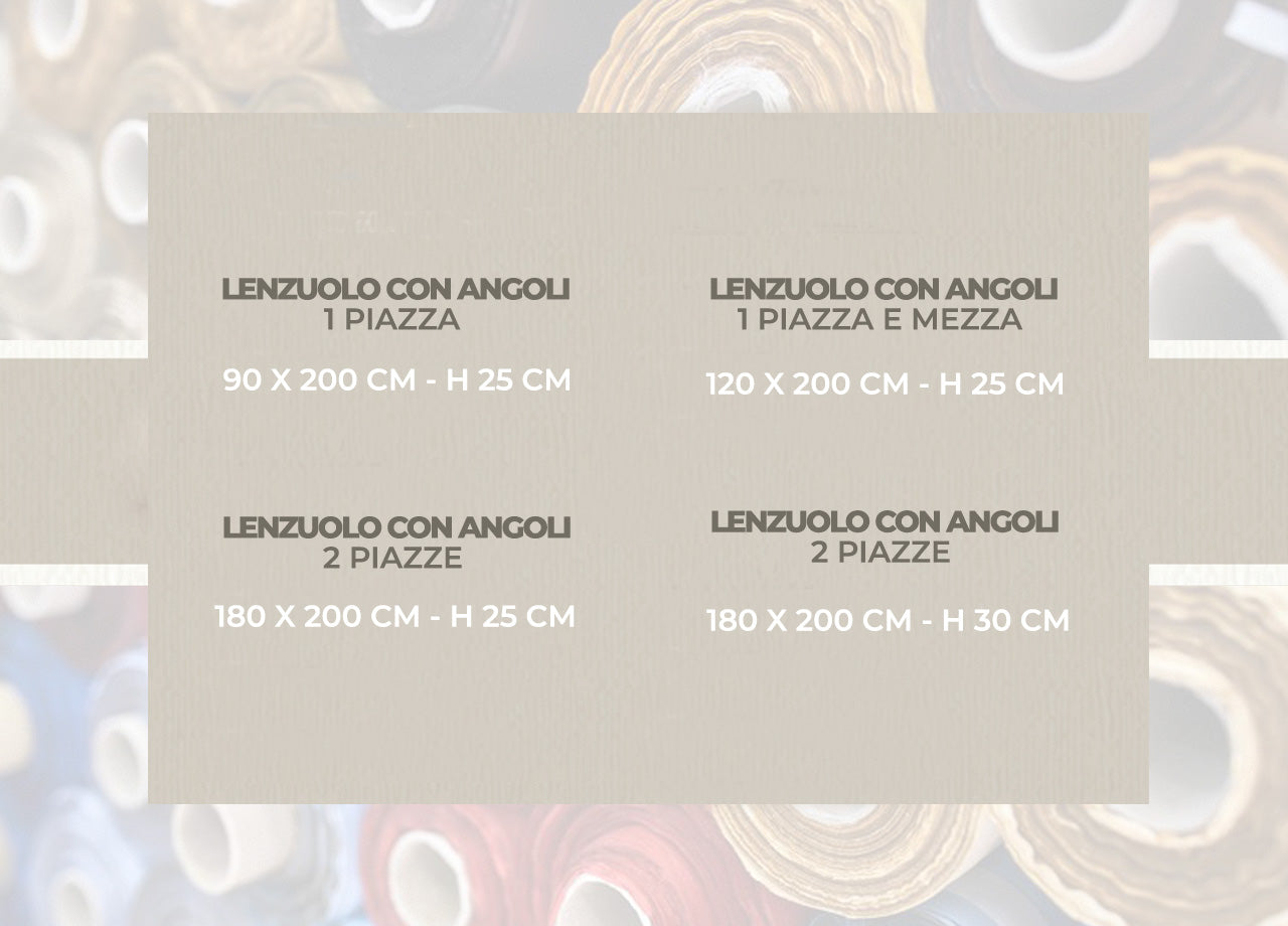 Lenzuola Sotto Con Angoli In 100% Cotone Percalle In Tinta Unita - 2 Piazze H30 - Azzurro