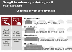 Copridivano Antimacchia Elasticizzato Protettivo Impermeabile Genius Tinta Unita - 3 Posti - Bianco 1000