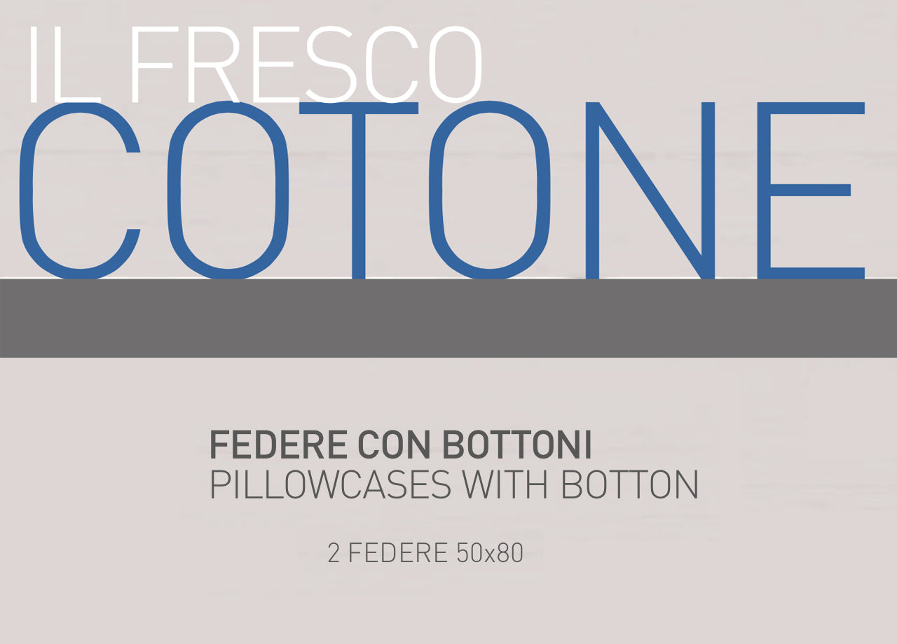 Coppia Federe Letto In 100% Cotone Dis. Scozzese Kilt GI Bottoni Laterali