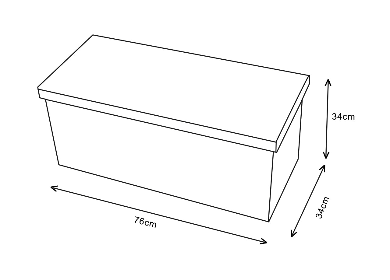 Pouf Contenitore Imbottito Pieghevole In Ecopelle Modello Double Colore Nero