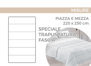 Quilt Trapuntino Piumino Estivo 100gr/mq Microfibra Summer Garden - Piazza E Mezza - Beige D4