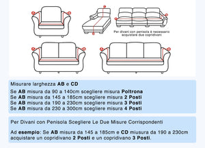 Copridivano Antimacchia Elasticizzato Penisola Componibile Tinta Unita Modello Perfetto - Poltrona - Bordeaux