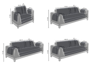 Copridivano Trapuntato Antimacchia Imbottito Quadri Beige Modello Galles - 3 Posti - Galles