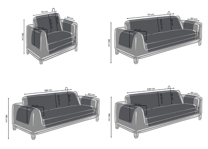 Copridivano Trapuntato Antimacchia Imbottito Quadri Beige Modello Galles - 3 Posti - Galles