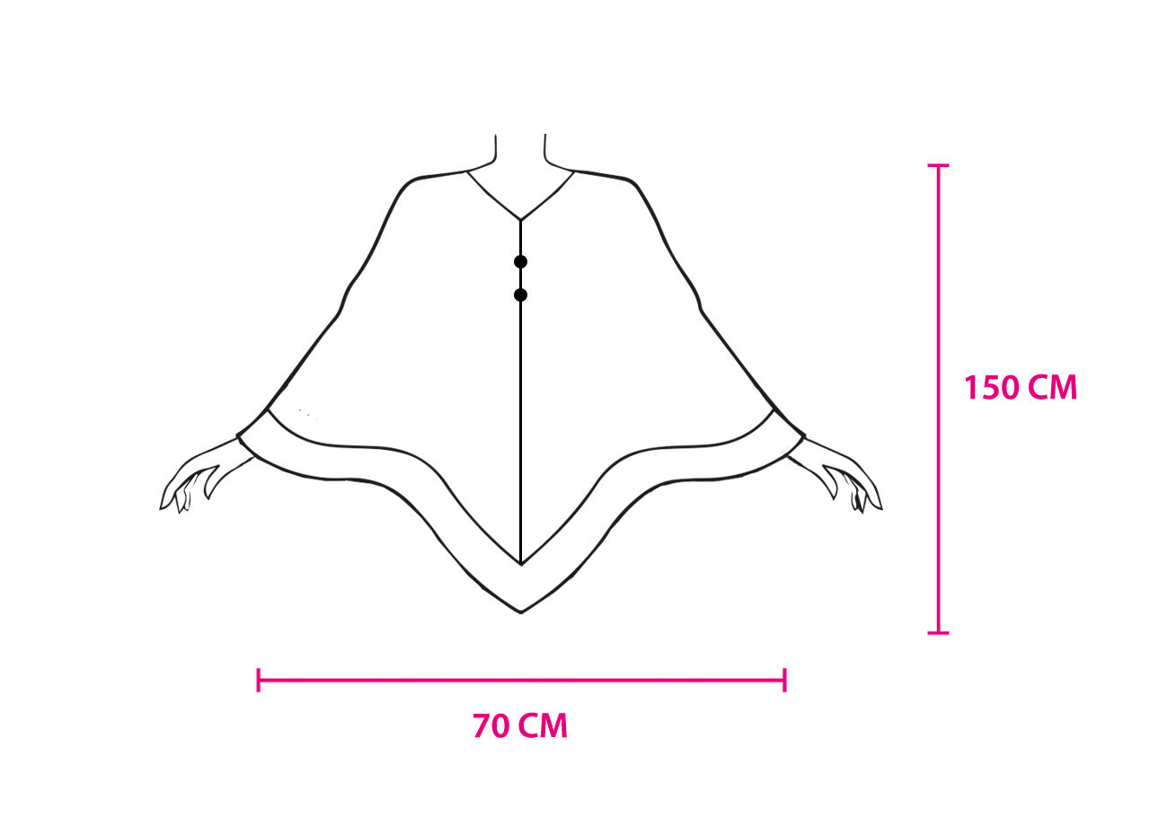 Poncho Mantella Caldo Plaid Coperta Inverno Scozzese Modello London - Mantella - Beige