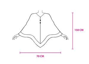 Poncho Mantella Caldo Plaid Coperta Inverno Scozzese Modello London - Mantella - Beige