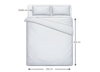 Sacco Copripiumino In 100% Cotone Made Italy Disegno Brick - Matrimoniale - Azzurro