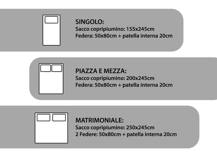 Copripiumino Doubleface In 100% Cotone Modello Les Uniques Dis. 2502 - Singolo - Azzurro 113