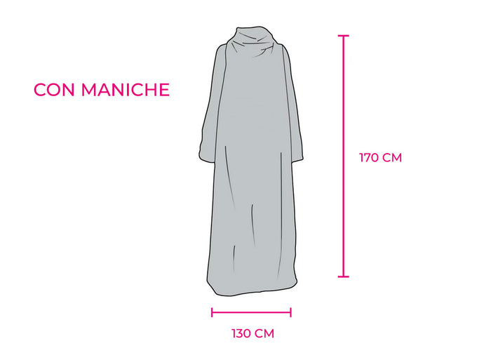 Plaid In Pile Coperta Con Maniche Da Divano Inverno Caldo Modello Bristol 3