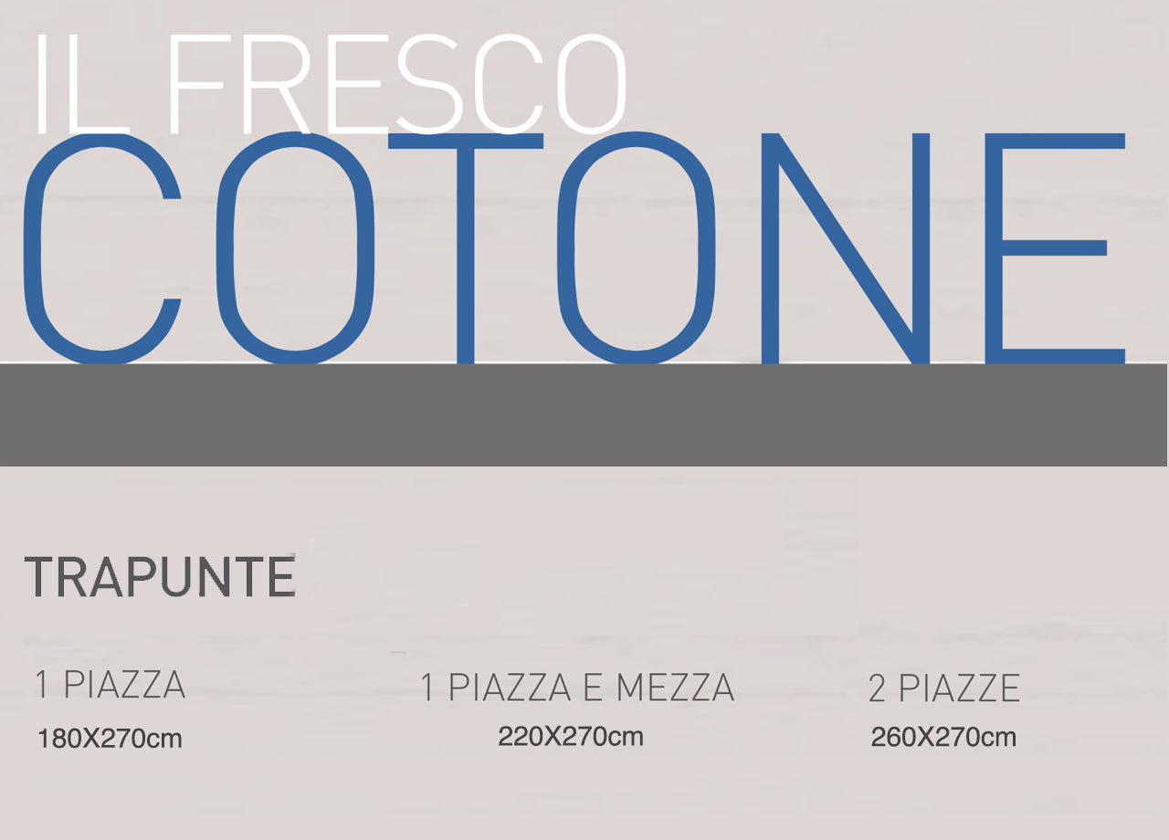 Trapunta Piumone Invernale 300gr Cotone Made Italy Disegno Stelvio - Matrimoniale - Stelvio