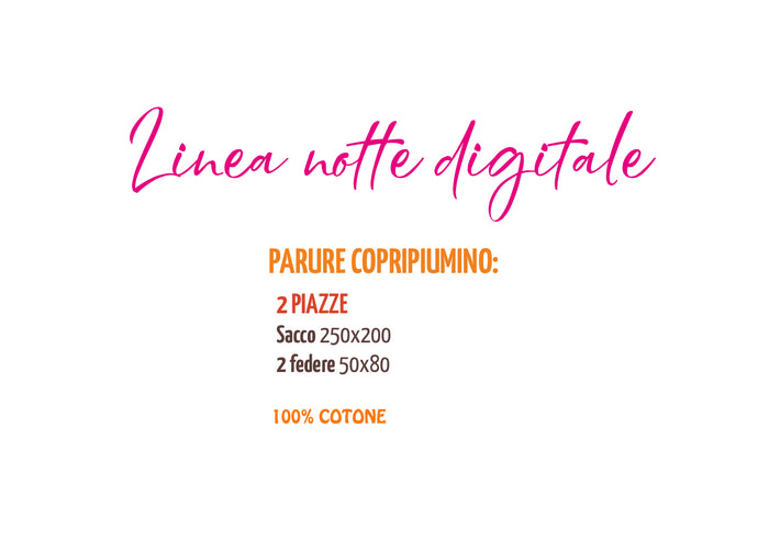 Copripiumino Matrimoniale Stampa Digitale In 100% Cotone Disegno Spiga
