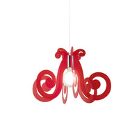 Sospensione Moderna Space Collection Polilux ® Rosso Fluorescente E27 D64Cm