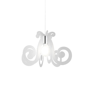 Sospensione Moderna Space Collection Polilux ® Satinato Metallo Cromo E27 D64Cm