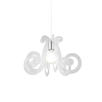 Sospensione Moderna Space Collection Polilux ® Trasp Metallo Cromo E27 D64Cm