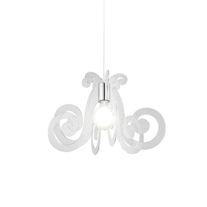 Sospensione Moderna Space Collection Polilux ® Trasp Metallo Cromo E27 D64Cm