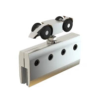 Porta Scorrevole Interna in Vetro Smerigliato e Satinato con Binario B1 e Maniglia per Bagno Cucina Studio Vetro 205x 90x 0,8cm