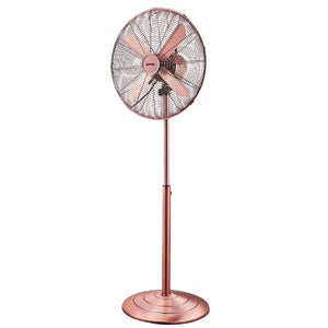 Ventilatore a piantana vintage zephir pfvf41br 40 cm 3 velocità e oscillazione