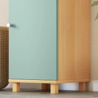 Mobiletto da bagno con 2 ante e 2 scomparti aperti, ripiani regolabili, 30 x 30 x 166 cm, Verde