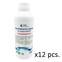 Ricarica di polifosfato liquido per pompe dosatrici flacone da 1 kg ca di polifosfato Anticalcare e Anticorrosivo specifico per pompe dosatrici Confezione da 12 ricariche MKPFL1L